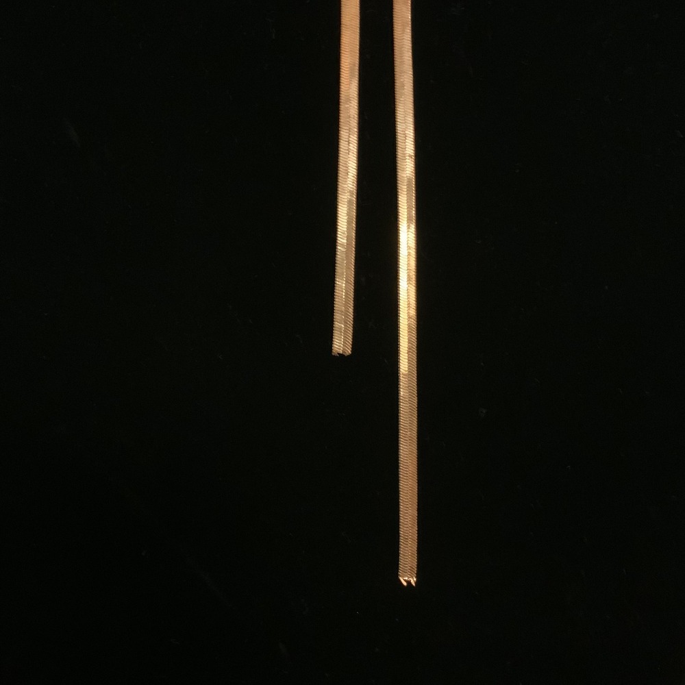 Gold Tone Serpentine Chain Tie/Bolo Style Inspired Lariat Y Necklace 16-19" GC - Picture 3 of 4